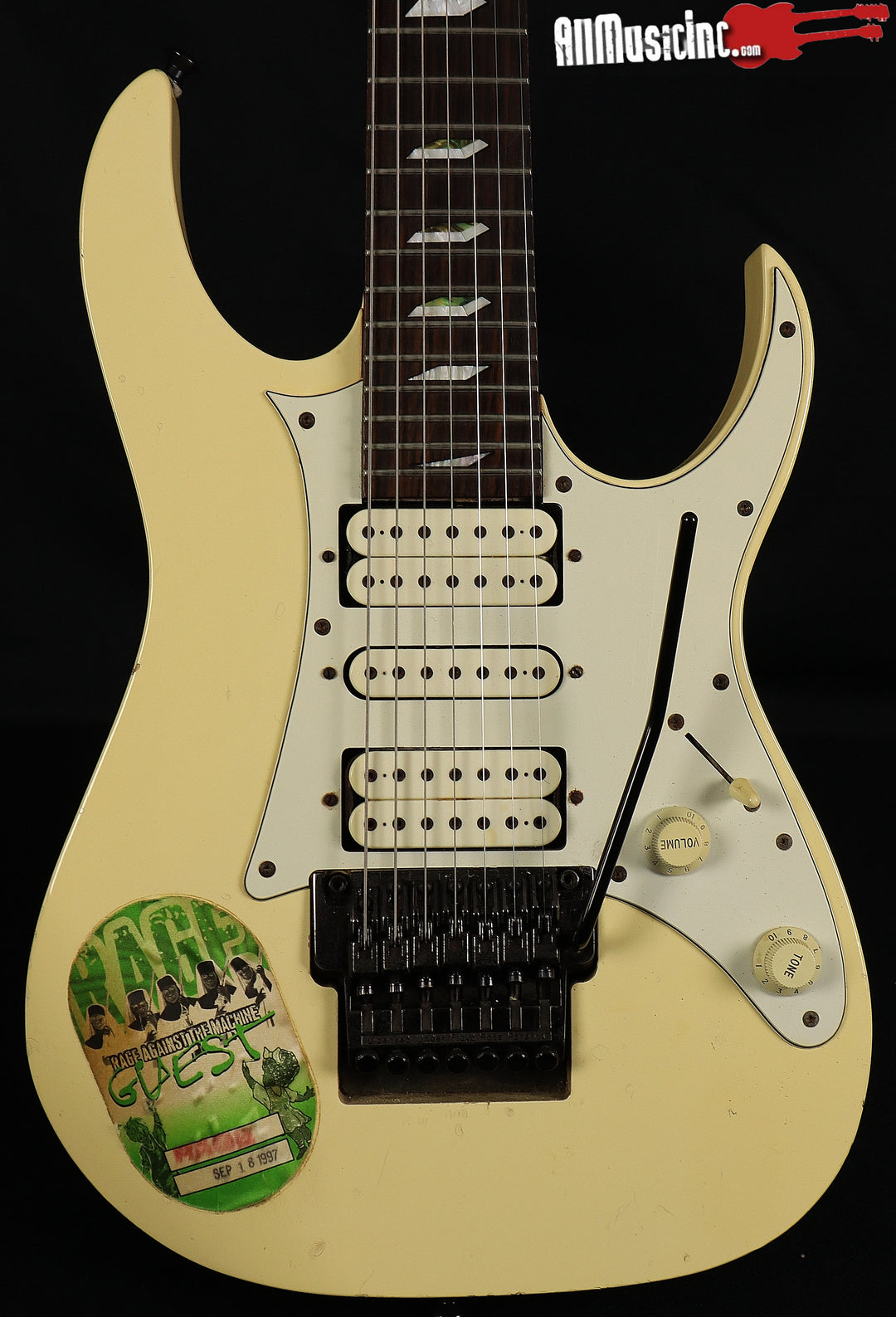 Ibanez Steve Vai Owned Signed Universe 7-String White Electric