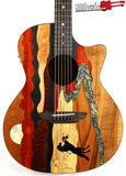 Luna Vista Stallion Tropical Woods Gloss Natural Acoustic Electric Guitar