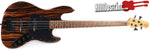 Michael Kelly Element Striped Ebony Prototype Electric Bass Guitar