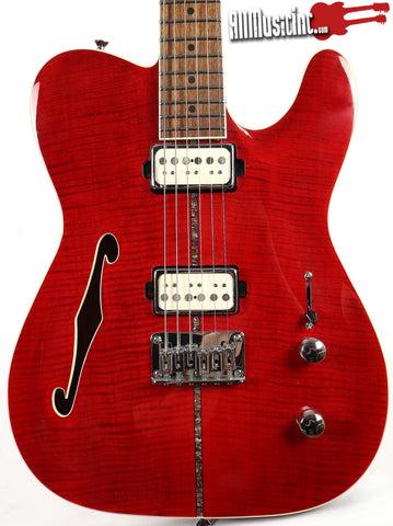 Michael Kelly MK58 Red Flame Thinline Tele Prototype Electric Guitar