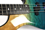 Michael Kelly Pinnacle Blue Fade Prototype Electric Bass Guitar Preowned