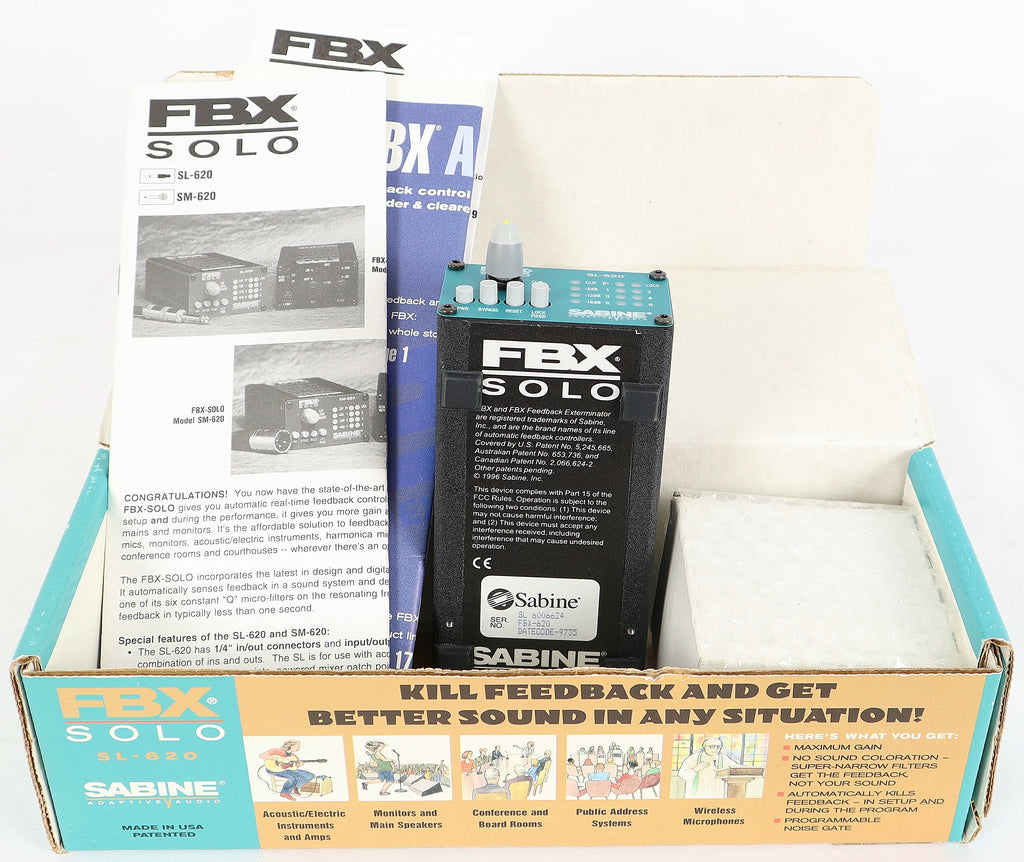 Sabine FBX Solo SL-620 Feedback Controller with Power Adapter