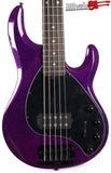 EBMM Sterling Stingray Ray 35 5-String Sparkle Purple Electric Bass Guitar