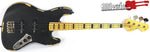 Vintage Icon Series VJ74 Relic Electric Bass Guitar Wilkinson Distressed Black