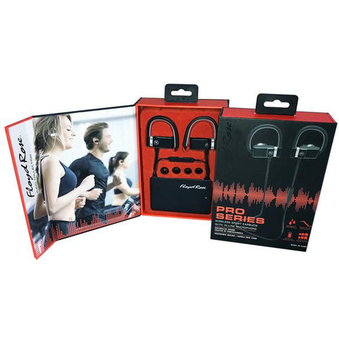 Floyd Rose FR-360 Wireless Ear Buds Ear-Buds w/ In-Line Microphone Mic Black