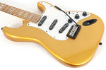 All Music Inc. Collection Custom Gold Sparkle Block Inlay Strat Electric Guitar