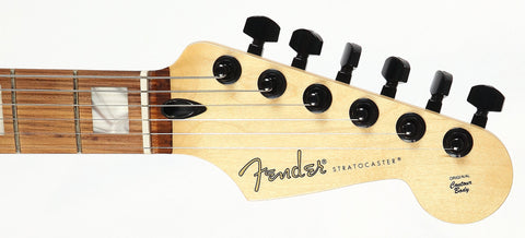 All Music Inc. Collection Custom Gold Sparkle Block Inlay Strat Guitar