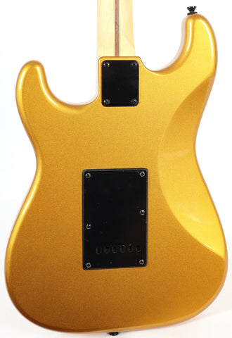 All Music Inc. Collection Custom Gold Sparkle Block Inlay Strat Guitar