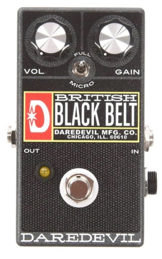 black guitar pedals Daredevil British Black Belt Drive Pedal Black