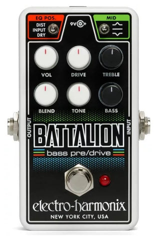 Electro-Harmonix EHX Nano Battalion Bass Guitar Preamp D.I. Effect Pedal