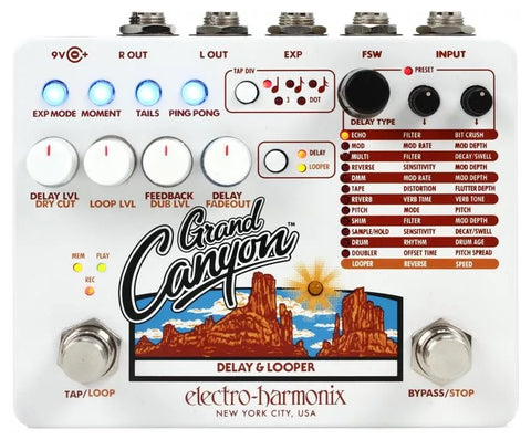 Electro-Harmonix EHX USA Grand Canyon Electric Guitar Delay Looper Effect Pedal
