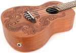 Luna Henna Dragon Mahogany Concert Acoustic Electric Ukulele Uke Satin Natural