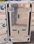 Olympic Custom Diamond Plate 25U Professional Rolling Rack Case