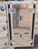 Olympic Custom Diamond Plate 25U Professional Rolling Rack Case