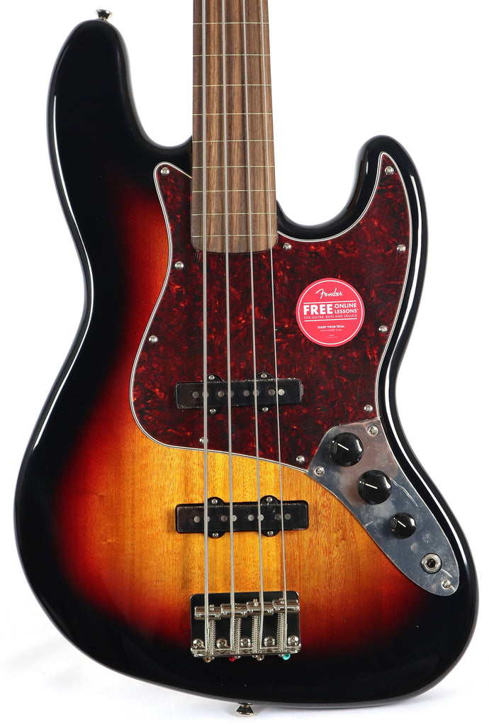Squier Classic Vibe 60s Fretless Jazz Sunburst Electric Bass Guitar All Music Inc