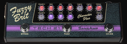 Tech 21 Fuzzy Brit Sansamp Character Plus Electric Guitar Preamp Pedal