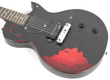 Vintage Icon V120-MRBK Distressed Black Over Cherry LP Electric Guitar Wilkinson